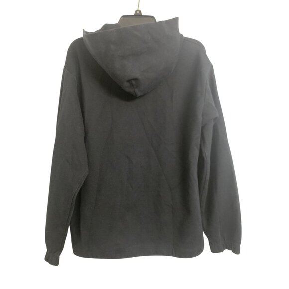 Zara Black Hooded Sweatshirt with Cinch Waist & Kangaroo Pocket Minimalist Size - Picture 3 of 8